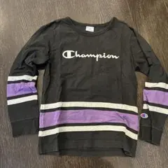 Champion 長袖カットソー ブラック/パープル　140cm