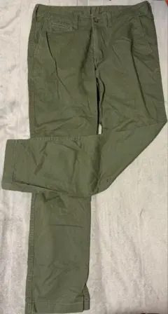 GU オリーブグリーン ワークパンツ コットン混紡 82 サイズ