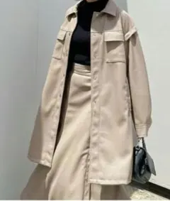 PAGEBOY エコレザー カスタム ロングブルゾン レザージャケット ジレ