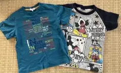 110cm 半袖Tシャツ2枚セット　ミッキーマウス　保育園