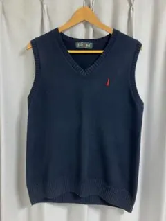 EAST BOY ネイビー Vネック ノースリーブ