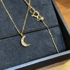 美品 クアラントット ルナクレセンテ 三日月 ダイヤモンド チャーム 