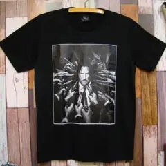 Ｍ/黒★新品ジョンウィック【John Wick】銃★プリントＴシャツ