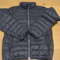 140cmキッズ 黒いキルティングダウンコート