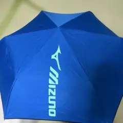 MIZUNO 折り畳み傘 ブルー ロゴ入り