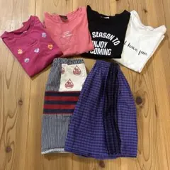 子供服　女の子まとめ売り　Tシャツ　スカート 6点セット 140cm