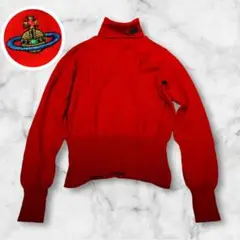 希少 ヴィヴィアンウエストウッド イタリア カラーオーブ ニット 赤 M 訳あり