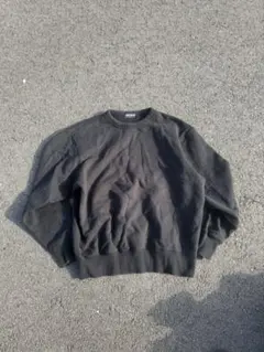 【超人気】90s 紺タグ old uniqlo スウェット 黒 y2k 短丈