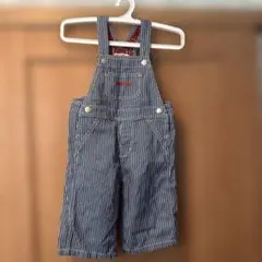 【美品】ミキハウス ストライプ オーバーオール 95cm