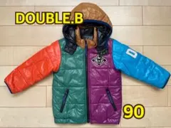 ミキハウス ダブルビー 中綿ジャケット アウター コート リバーシブル