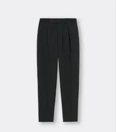 GUジーユーのストレッチテーパードパンツ丈長め黒新品未使用タグ付きXL