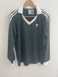 アディダスオリジナルス ピケ 長袖シャツ グリーン