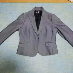 グレー テーラードジャケット 前面ポケット付き