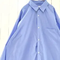 ウィムバイリドム 青 水色 ブルー L テンセル リラックス ワイド 長袖シャツのサムネイル