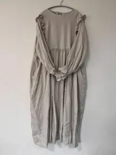 新品♡立川限定♡Samansa Mos2 リネン袖フリルウエスト切替ワンピース