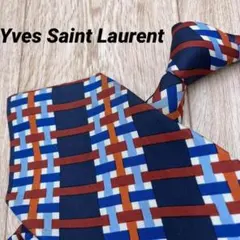 ✨極美品✨Yves saint Laurent ネクタイ ペイズリー ネイビー - メルカリ