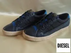 定価2.4万円☆DIESELの牛革スニーカー ディーゼル ブルー ネイビー