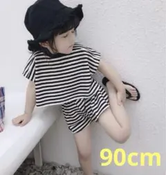 韓国子供服 女の子 セットアップ ボーダー 夏 海