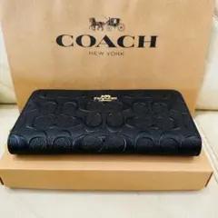 極美品】COACH コーチ 長財布 ターンロック フローラル ブルー - メルカリ