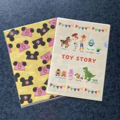A4クリアファイル ディズニー ミッキー ミニー Toy ストーリー ２点セット