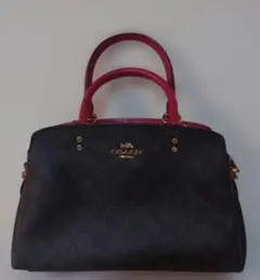 美品■ COACH コーチ シグネチャー PVC 2WAY ハンドバッグ トート