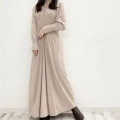 COCO DEALのフロントボタンパフスリーブワンピース