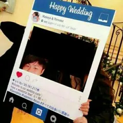 結婚式ペーパープロップス ウェルカムスペース ウェルカムボード インスタフレーム