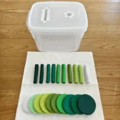 集中できるぽっとん落とし グラデーション ハンドメイド *癒やしの森* 緑系②