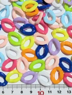 【191】30g約70個・アクリルチェーン・ツイスト・МIXカラー