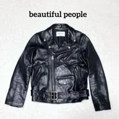 beautiful people ライダース　ダブル　シープレザー　150