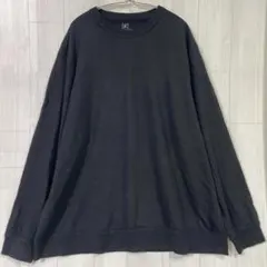 6-149 【3XL】 ジョージ スウェット トレーナー 長袖 ゆったり 黒のサムネイル