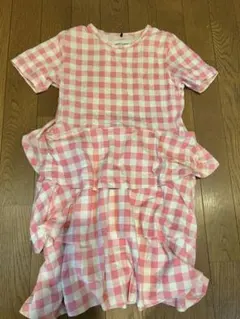 mini rodini ギンガムチェック 半袖ワンピースのサムネイル