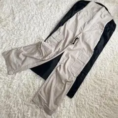 【ザラ】 カーゴジャンプスーツ S グレー ベージュ かっこいい