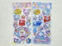 【平成レトロキャラクター ウォーターインシール2枚】 あわわ キラウサツインズ