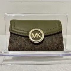 MICHAEL KORS マイケルコース バイカラー キーケース Gr×Br