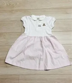 【新品未使用タグ付】petit main くまポロワンピース　110㎝