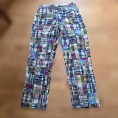 極美品】90s ラルフローレン パッチワーク スラックス W34 L30 太め
