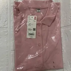 新品／UNIQLO ストレッチカノコポロシャツ L ピンク
