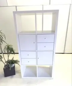 IKEA EKET エーケト オープンシェルフ 2段 グレー 木製ラック 極美品