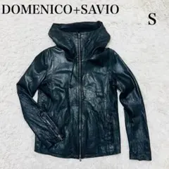【希少】DOMENICO+SAVIO レザーパーカー　ブラック　S 亀梨和也のサムネイル