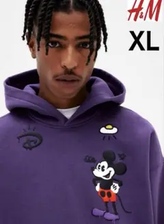 新品 H&M × ディズニー 100周年記念 コラボ パーカー ミッキー XL