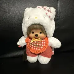 モンチッチ Sサイズ ハローキティ コラボ ぬいぐるみ ギンガムチェック 新品