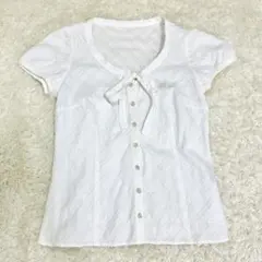 バーバリーブルーレーベル シアーシャツ ボウタイ ブラウス チェック ホースロゴ