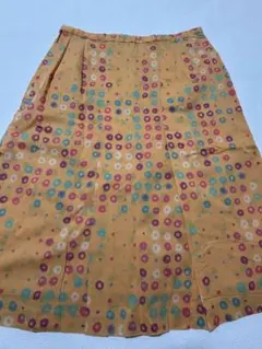 OLIVE des OLIVE 花柄 ひざ丈スカート オレンジのサムネイル