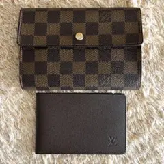 美品✨ ルイヴィトン ダミエ ポルトトレゾール エテュイ パピエ 三つ折り 財布