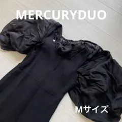 ⭐︎美品⭐︎MERCURYDUO 異素材ボレロドッキングニットワンピ ブラック