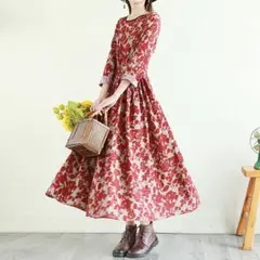 ☆大人気商品☆ 総花柄 シルエットフラワー ワンピース - メルカリ