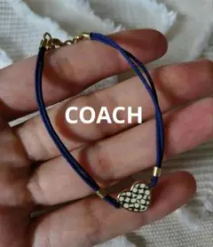 COACH ハート型ブレスレット ネイビー