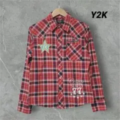 y2k archive in the attic 赤 チェック柄 シャツ　お兄系のサムネイル