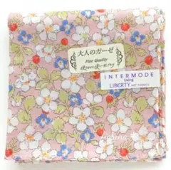 リバティ　LIBERTY　ガーゼハンカチ　大人のガーゼ　ピンク　お花柄　オシャレ